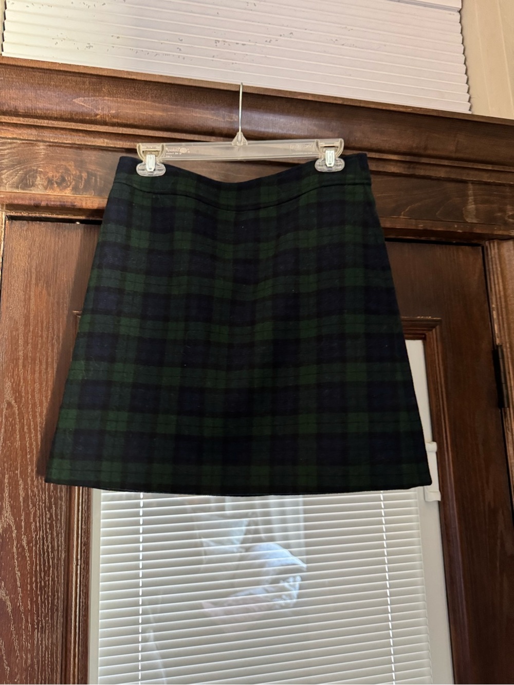 J. Crew Dark Green and Navy Plaid Mini Skirt